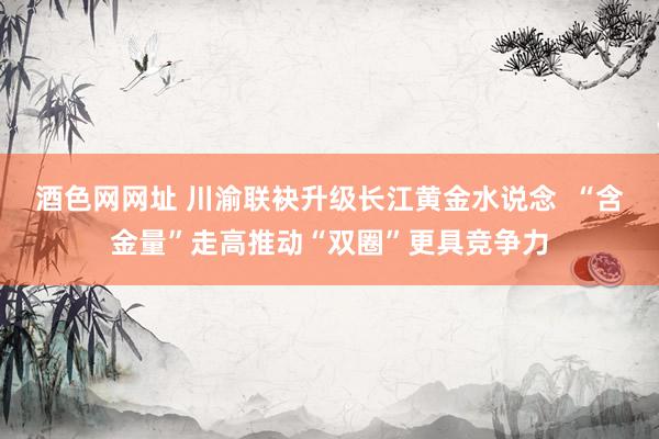 酒色网网址 川渝联袂升级长江黄金水说念  “含金量”走高推动“双圈”更具竞争力